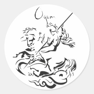 Pegatina Redonda Adesivo Ogum