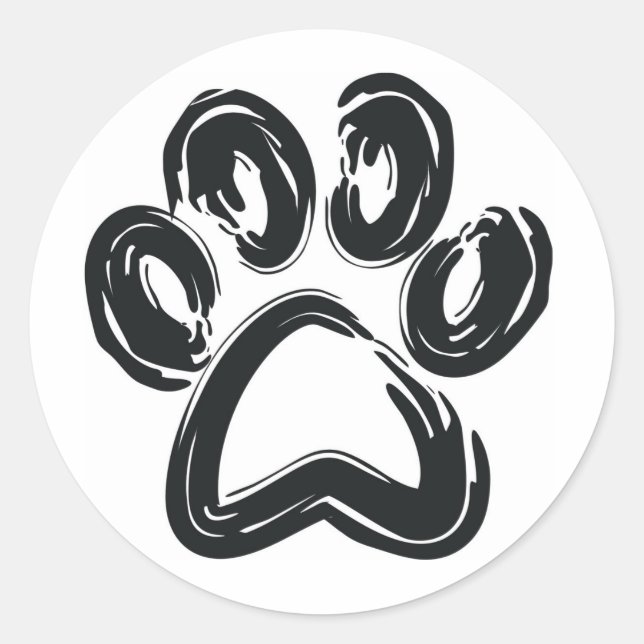 Pegatina Redonda Adesivo Pata (Anverso)