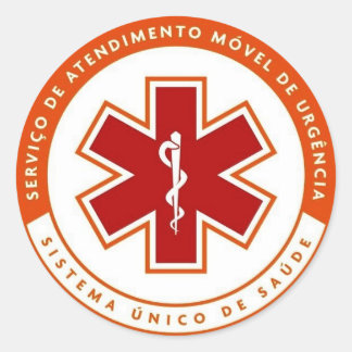 Pegatina Redonda Adesivo símbolo SAMU 192