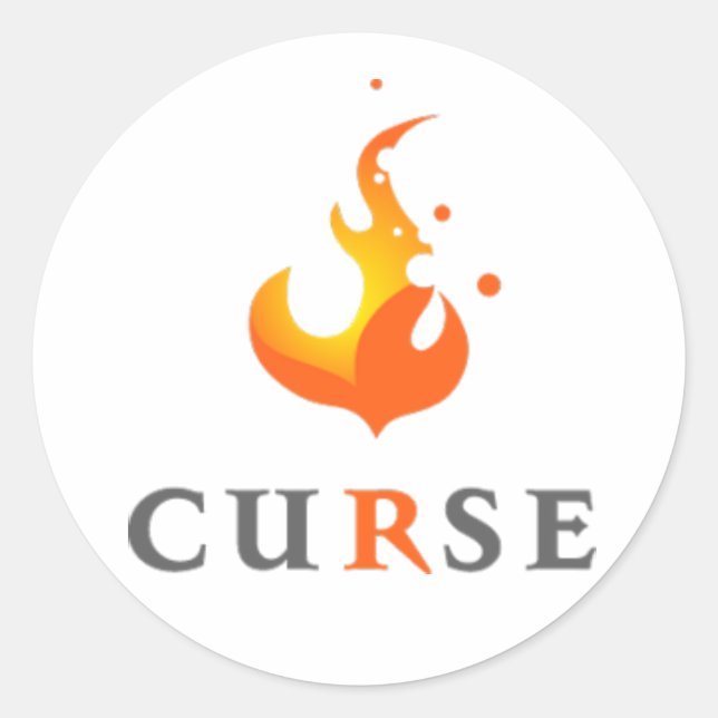 Pegatina Redonda Adesivo - Team Curse (Anverso)