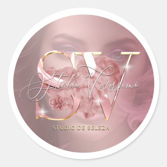 Pegatina Redonda Adesivos e embalagens (Anverso)