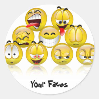 Pegatina Redonda adhesive smiles