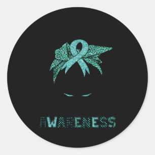 Pegatina Redonda Adicción Recuperación Concienciación Desordenada H