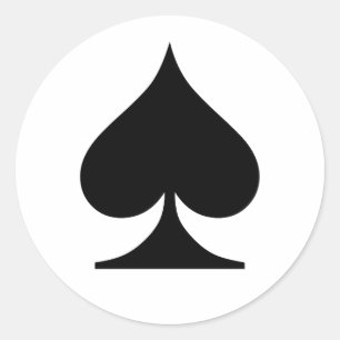 Pegatina Redonda Adicto al póquer