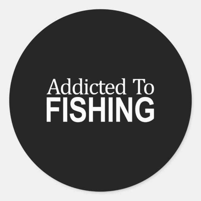 Pegatina Redonda Adictos A La Pesca - (Anverso)