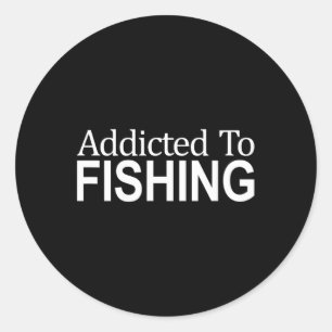 Pegatina Redonda Adictos A La Pesca -