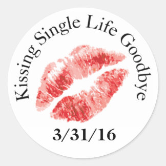 Pegatina Redonda Adiós a los Pegatinas de Kiss Single Life