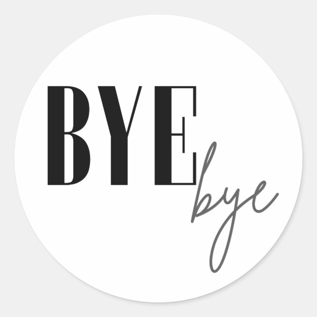 Pegatina Redonda Adiós adiós (Anverso)