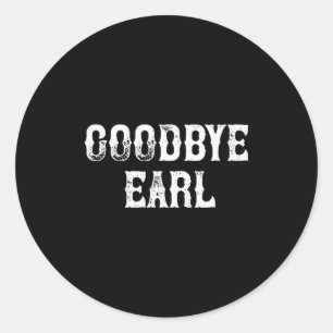 Pegatina Redonda Adiós Earl Diseño Divertido de Concierto de Música