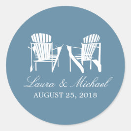 Pegatina Redonda Adirondack Chairs | BODA
