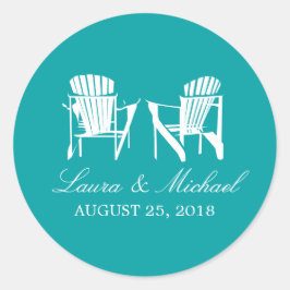 Pegatina Redonda Adirondack Chairs | BODA