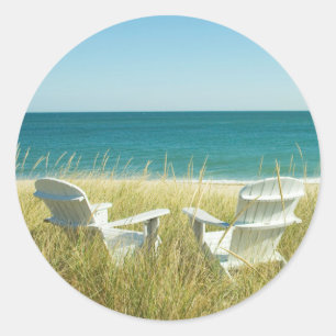 Pegatina Redonda Adirondack preside las dunas