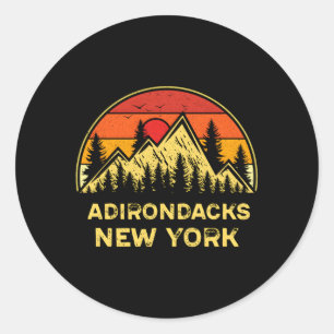 Pegatina Redonda Adirondacks New York Ny Mountains Senderismo