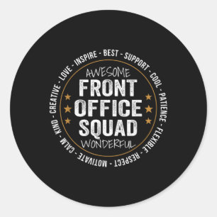 Pegatina Redonda Administrador Istant Funny Front Office Squad Scho