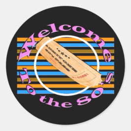 Pegatina Redonda Admitir un billete a los 80