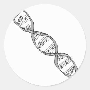Pegatina Redonda ADN musical