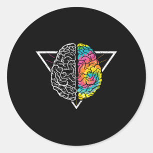 Pegatina Redonda Adopción de la Neurodiversidad TDAH LD Autism Awar