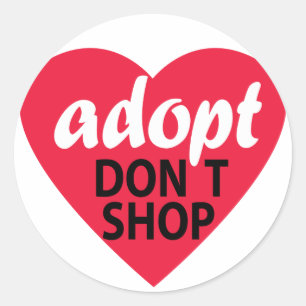 Pegatina Redonda Adopt no hace compras