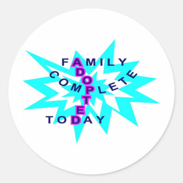 Pegatina Redonda Adoptado en 12000 (Anverso)