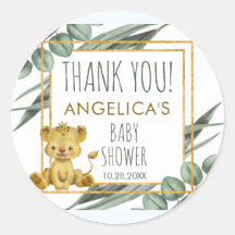 Adorable Jungle Safari Lion Baby Shower Gracias