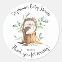 Adorable Mamá y Baby Hedgehog Baby Shower Favor