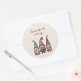 Pegatina Redonda Adorables Navidades nómadas con alegría navideña