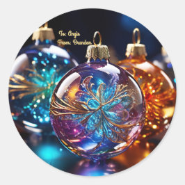 Pegatina Redonda Adornos de Vidrio Personalizables