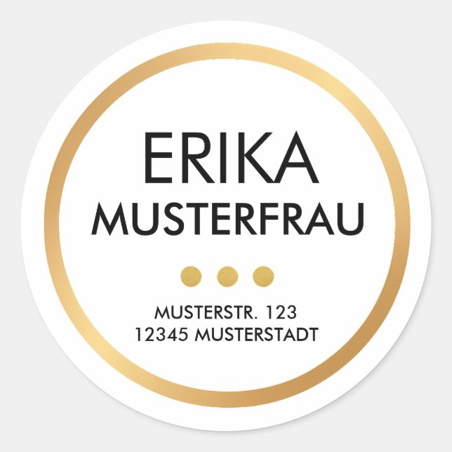 Pegatina Redonda Adressaufkleber (20 Stück) (Anverso)