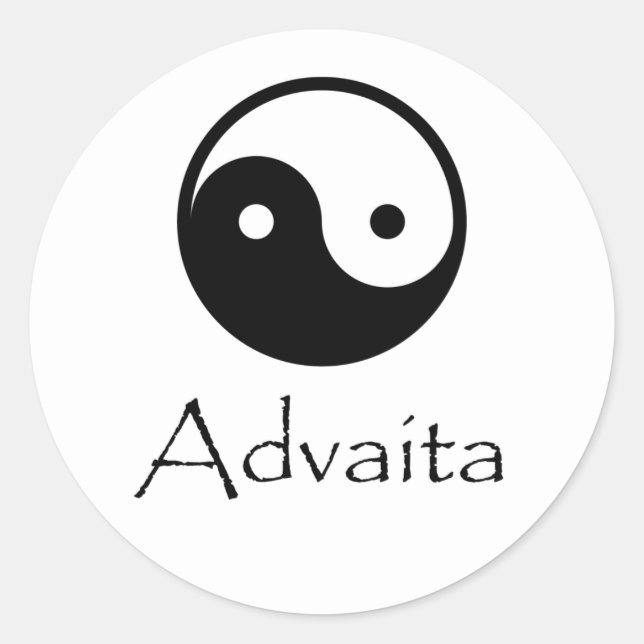 Pegatina Redonda Advaita Yin y Yang (Anverso)