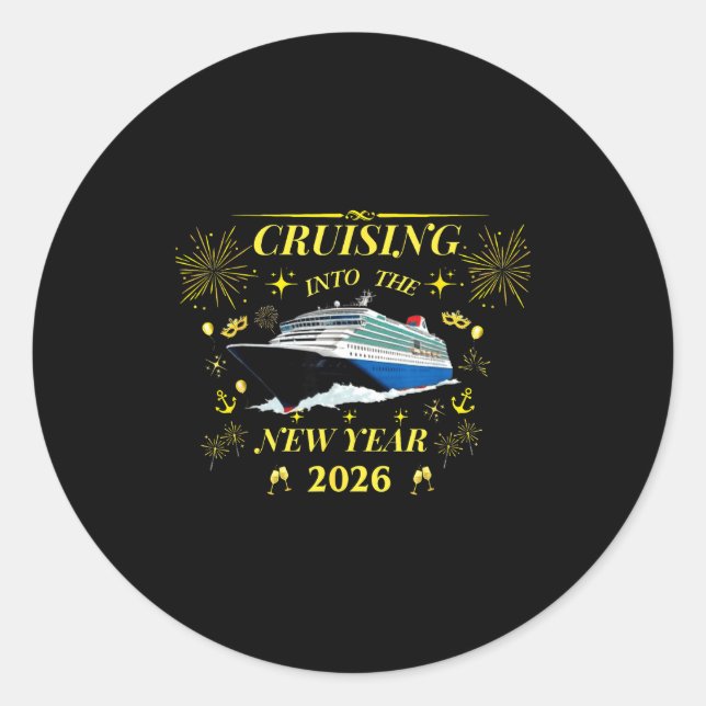 Pegatina Redonda Adventure Awaits – Welcome 2026  (Anverso)