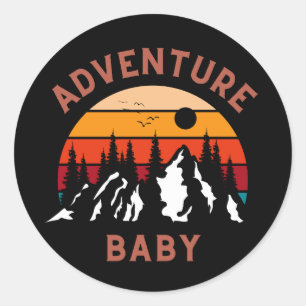 Pegatina Redonda Adventure Baby
