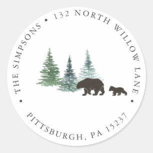 Pegatina Redonda Adventure Comienza la dirección de retorno de Baby