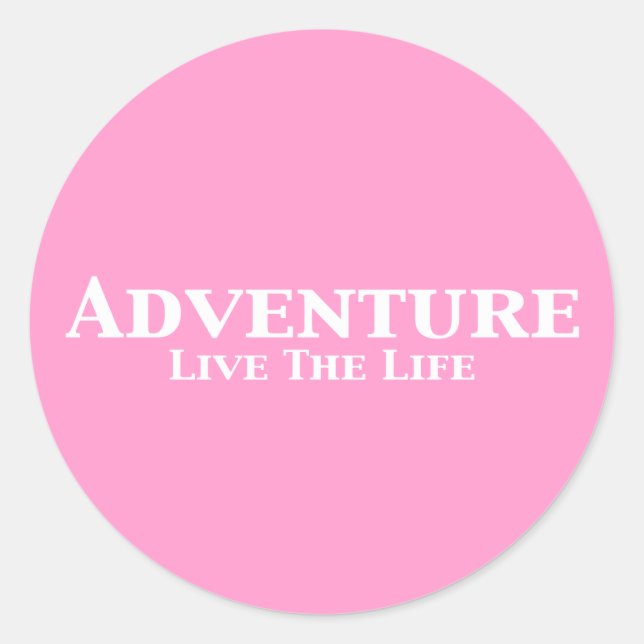 Pegatina Redonda Adventure Live The Life Gifts (Anverso)
