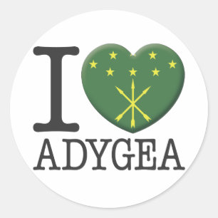 Pegatina Redonda Adygea