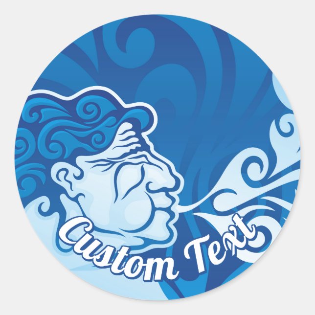 Pegatina Redonda Aeolus (Anverso)