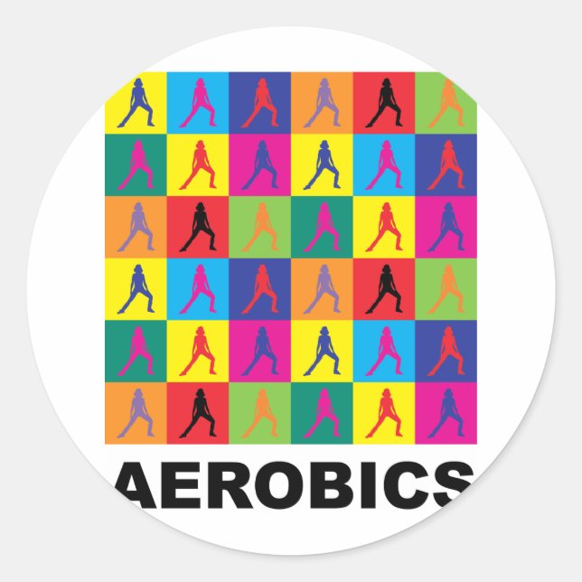 Pegatina Redonda Aerobios (Anverso)