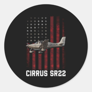 Pegatina Redonda Aeronaves Cirrus Sr22