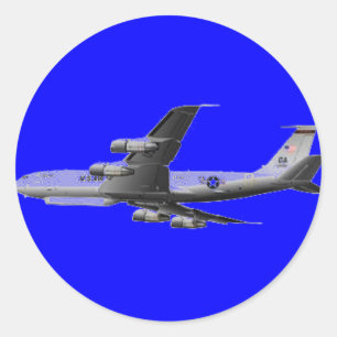 PEGATINA REDONDA AERONAVES DE AIRE FORCE JET
