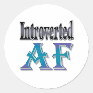 Pegatina Redonda AF introvertido