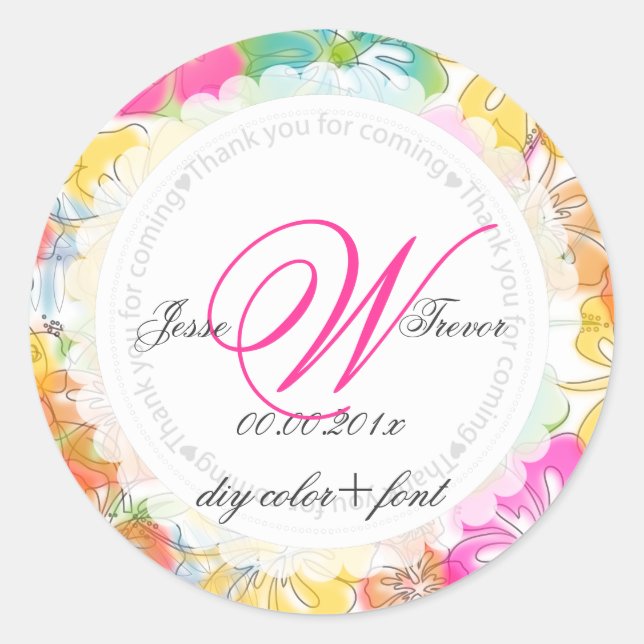 Pegatina Redonda Afectan a las ifisis/acuarela de PixDezines (Anverso)