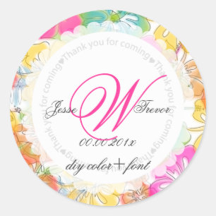 Pegatina Redonda Afectan a las ifisis/acuarela de PixDezines