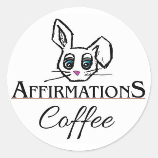 Pegatina Redonda Affirmations Bunny Pegatinas