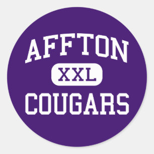 Pegatina Redonda Affton - Cougars - High - Saint Louis Missouri