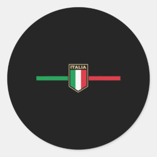 Pegatina Redonda Aficionado de fútbol de Italia 
