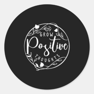 Pegatina Redonda Afirmación positiva y ritual o crecer pensamientos