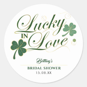 Pegatina Redonda Afortunada en Love St Patrick's Modern Bridal Show