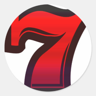 Pegatina Redonda Afortunados 7