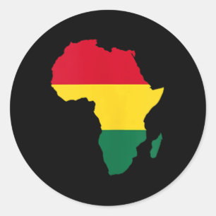 Pegatina Redonda Africa African American Black History Month Junete