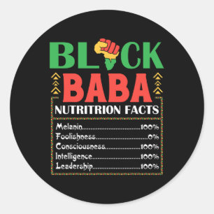 Pegatina Redonda Africa Black By Nutrition Hecho Melanin Consciousn