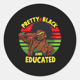 Pegatina Redonda África Negra Y Educada, África Occidental